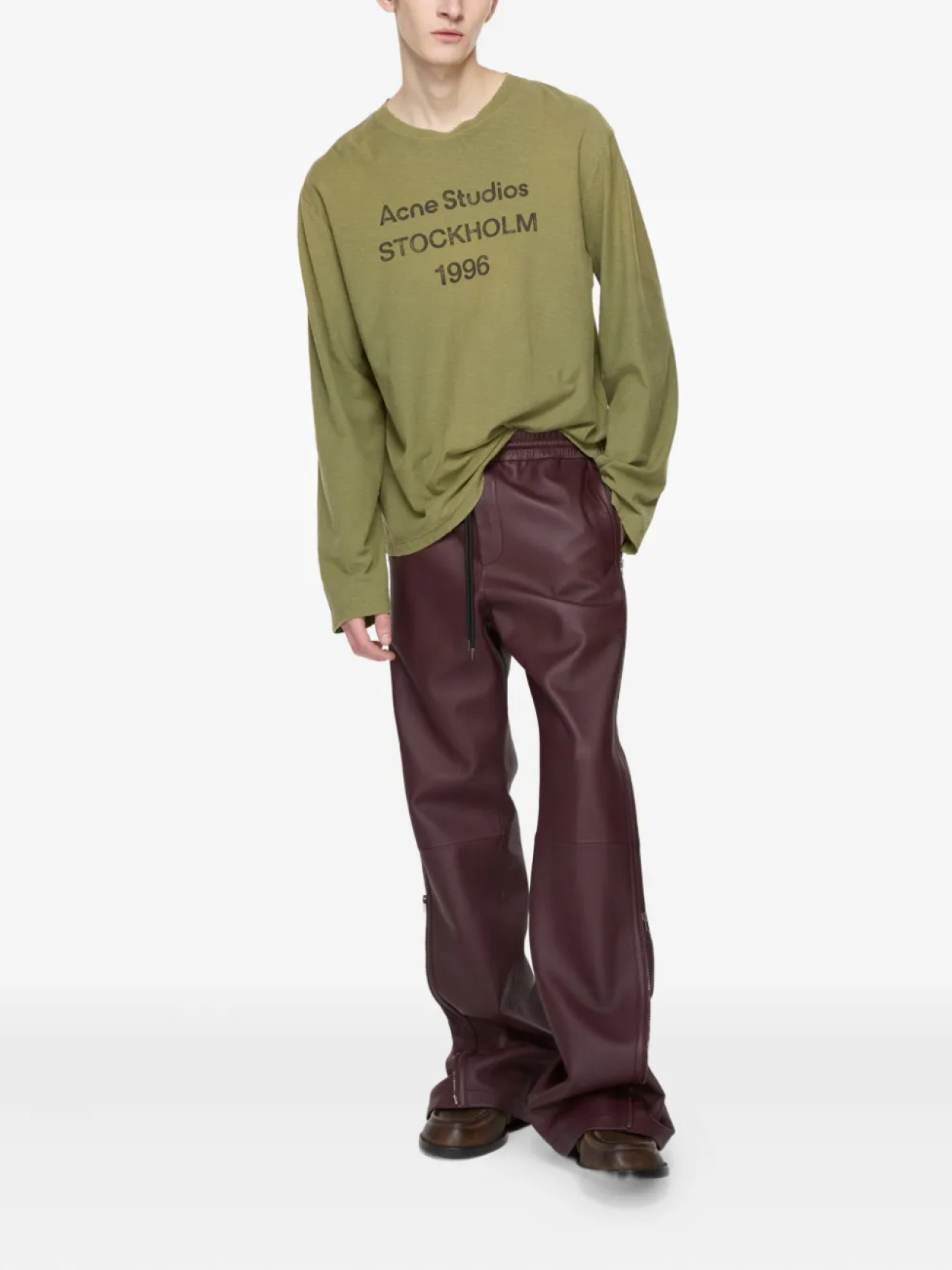 Acne Studios футболка с логотипом, зеленый — фото 2