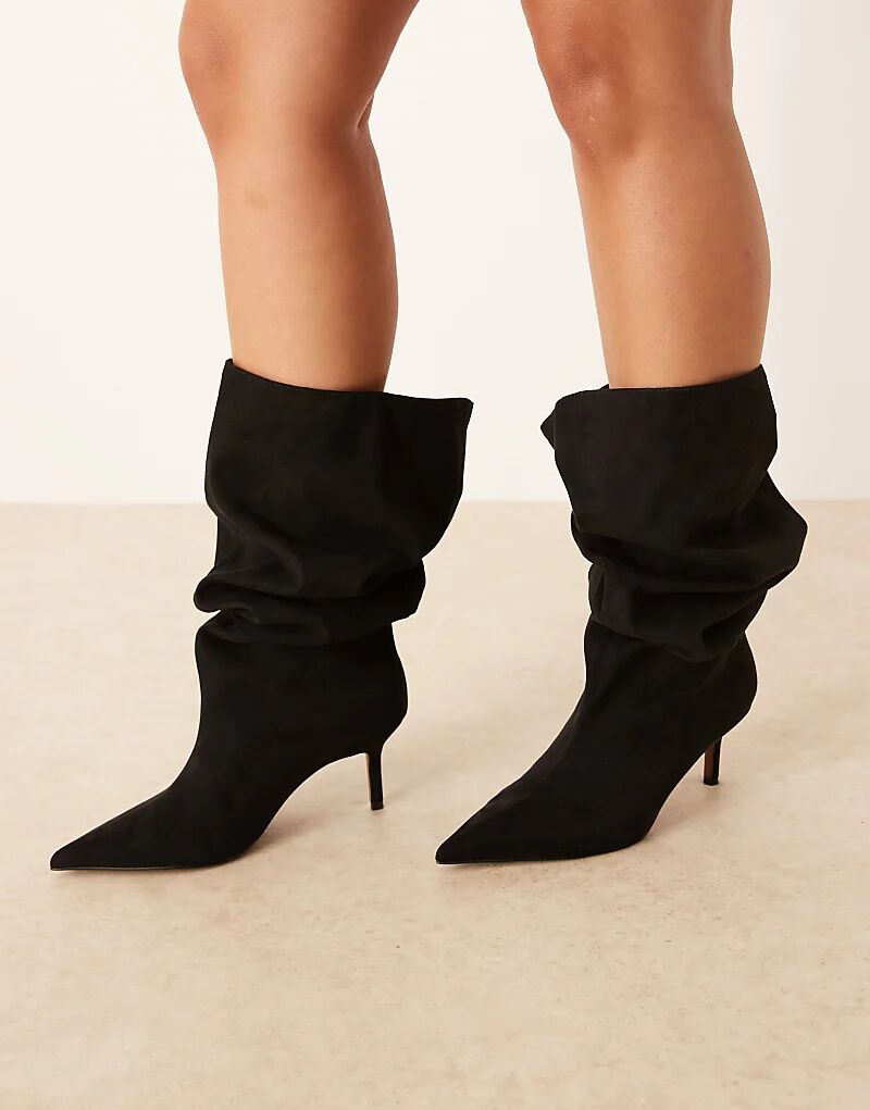 Сапоги Cydney Curve от ASOS DESIGN с заклепками и заклепками черного цвета