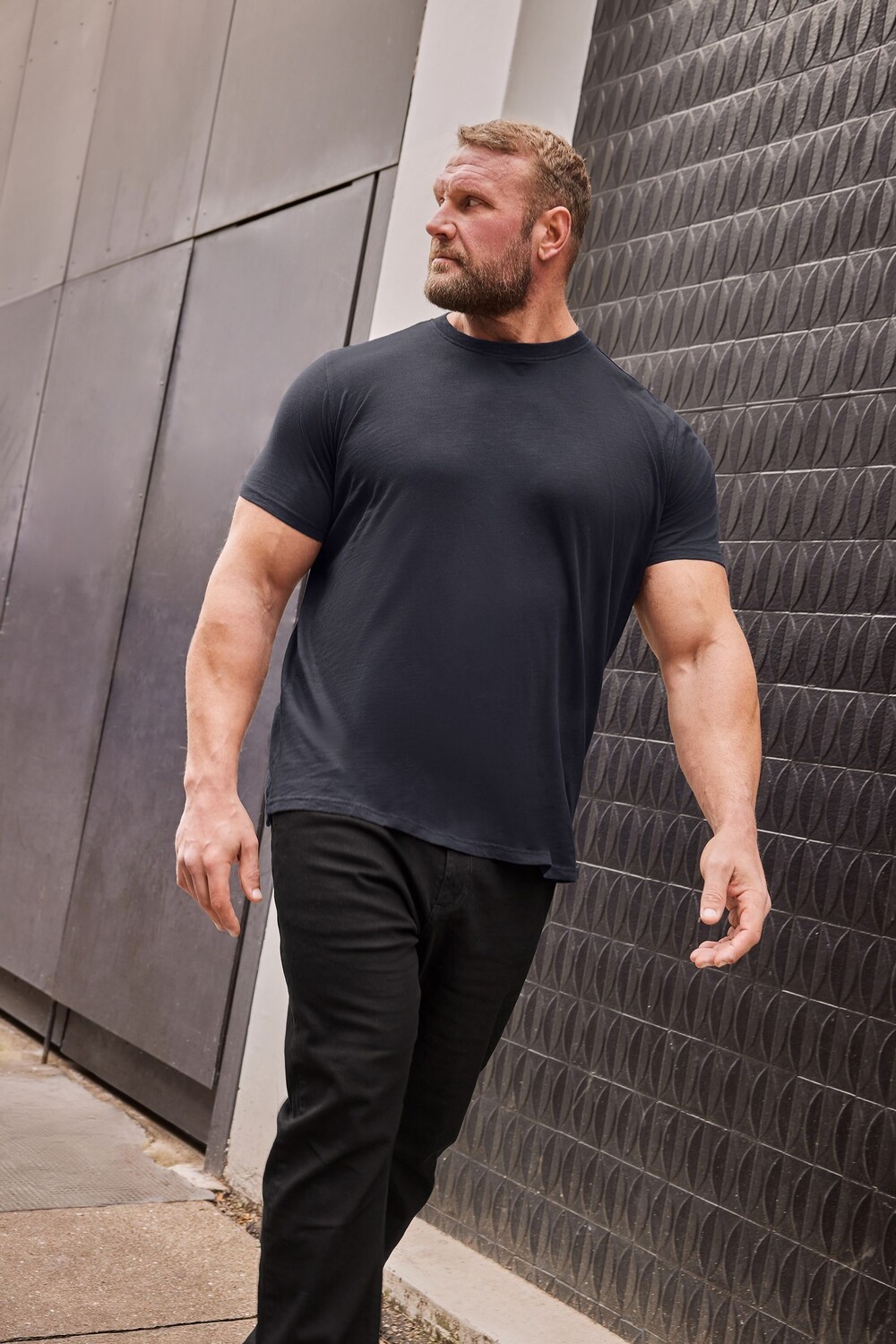 

Футболка с круглым вырезом Badrhino Big & Tall, синий
