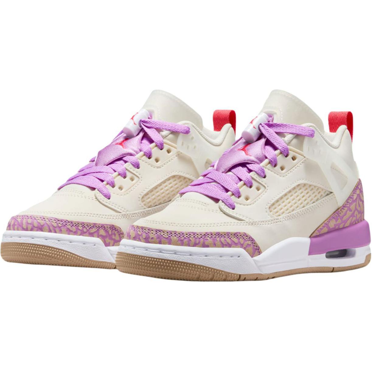Jordan Спортивные баскетбольные кроссовки Spizike низкие детские White Purple с амортизацией и износостойкостью — фото 4