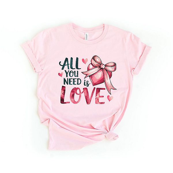

Футболка с принтом All you need is love coquette Simply Sage Market, Pink, Зеленый, Футболка с принтом All you need is love coquette Simply Sage Market, Pink