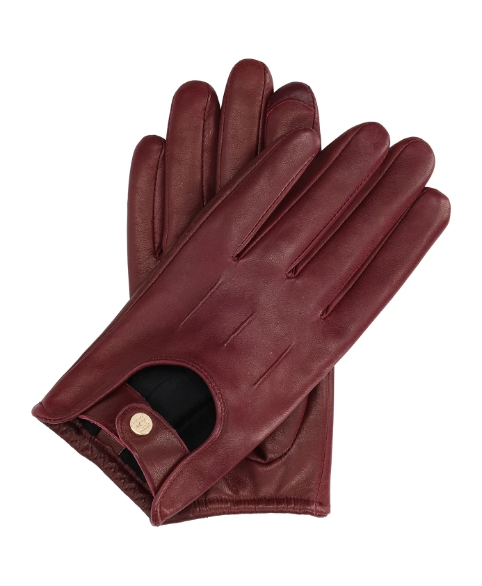 

Темно-Красные кожаные перчатки с сенсорным экраном Kazar, коричневый