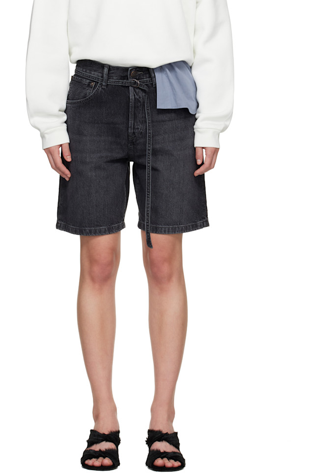 

Свободные джинсовые шорты Acne Studios, черный