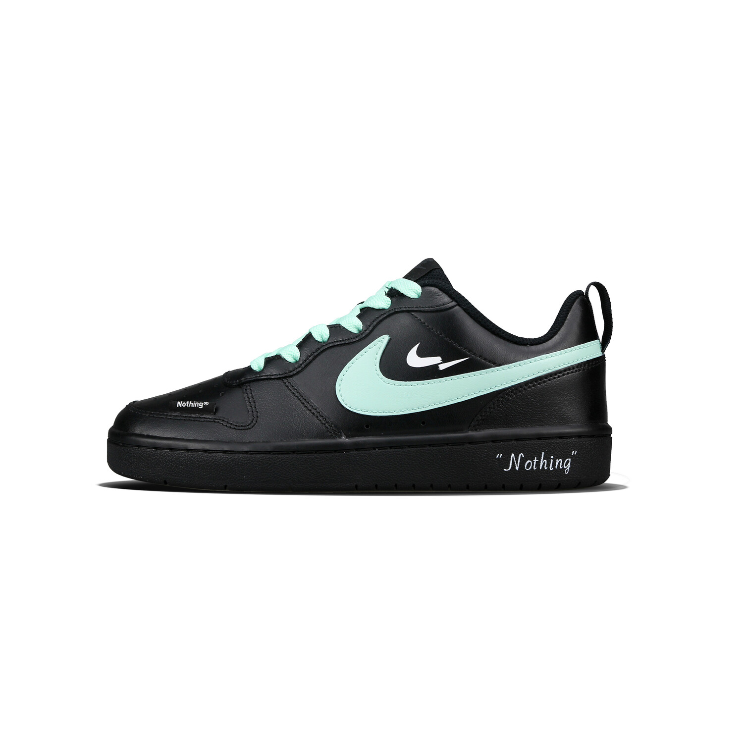 

Кроссовки Nike Court Borough Skateboard Shoes Women's Low-Top Black Green, черный/зеленый