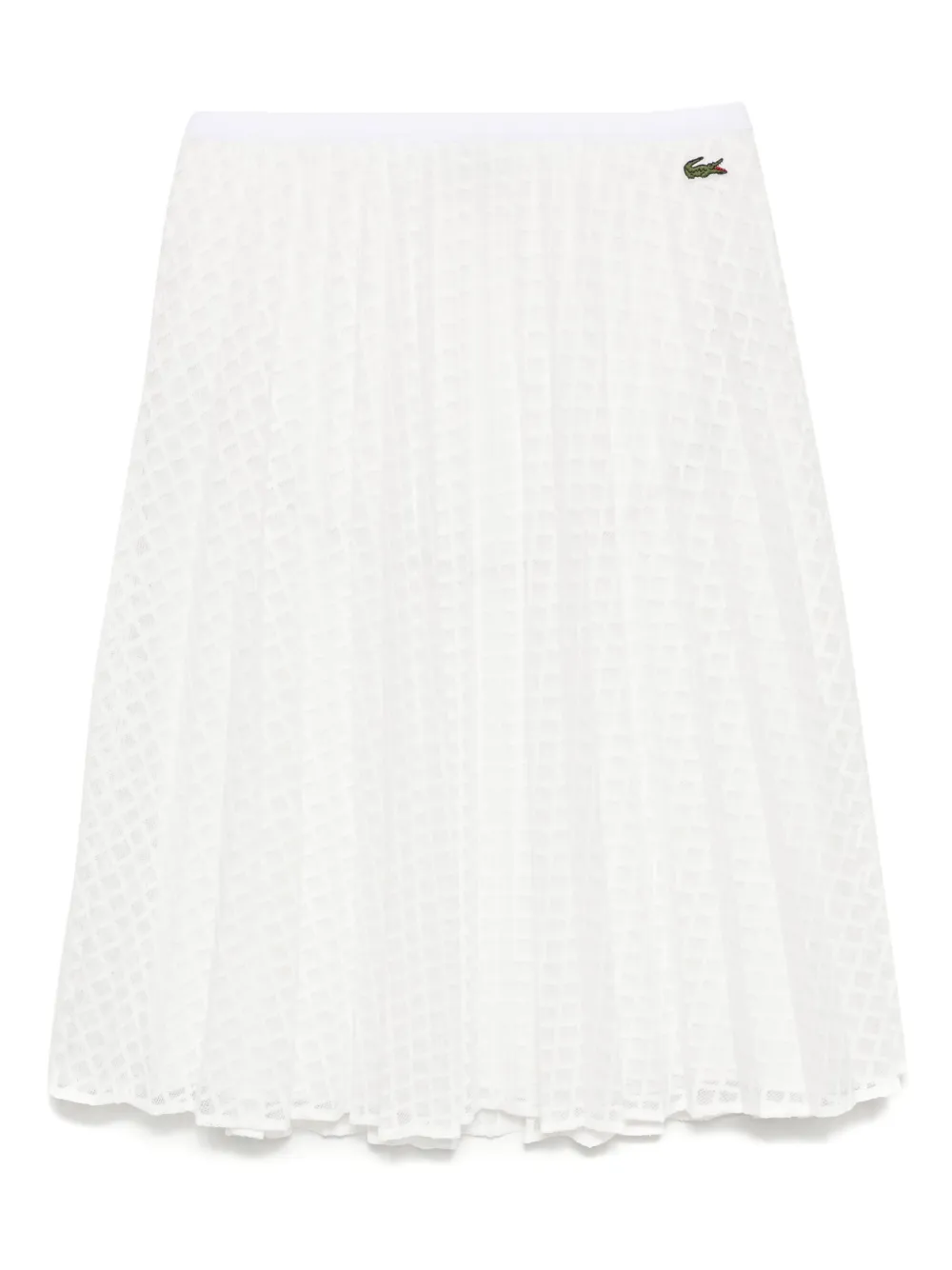 

Плиссированная кружевная юбка Lacoste, белый