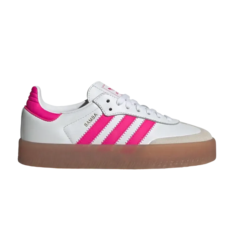 Adidas Sambae J 'Cloud White Shock Pink Gold Metallic'