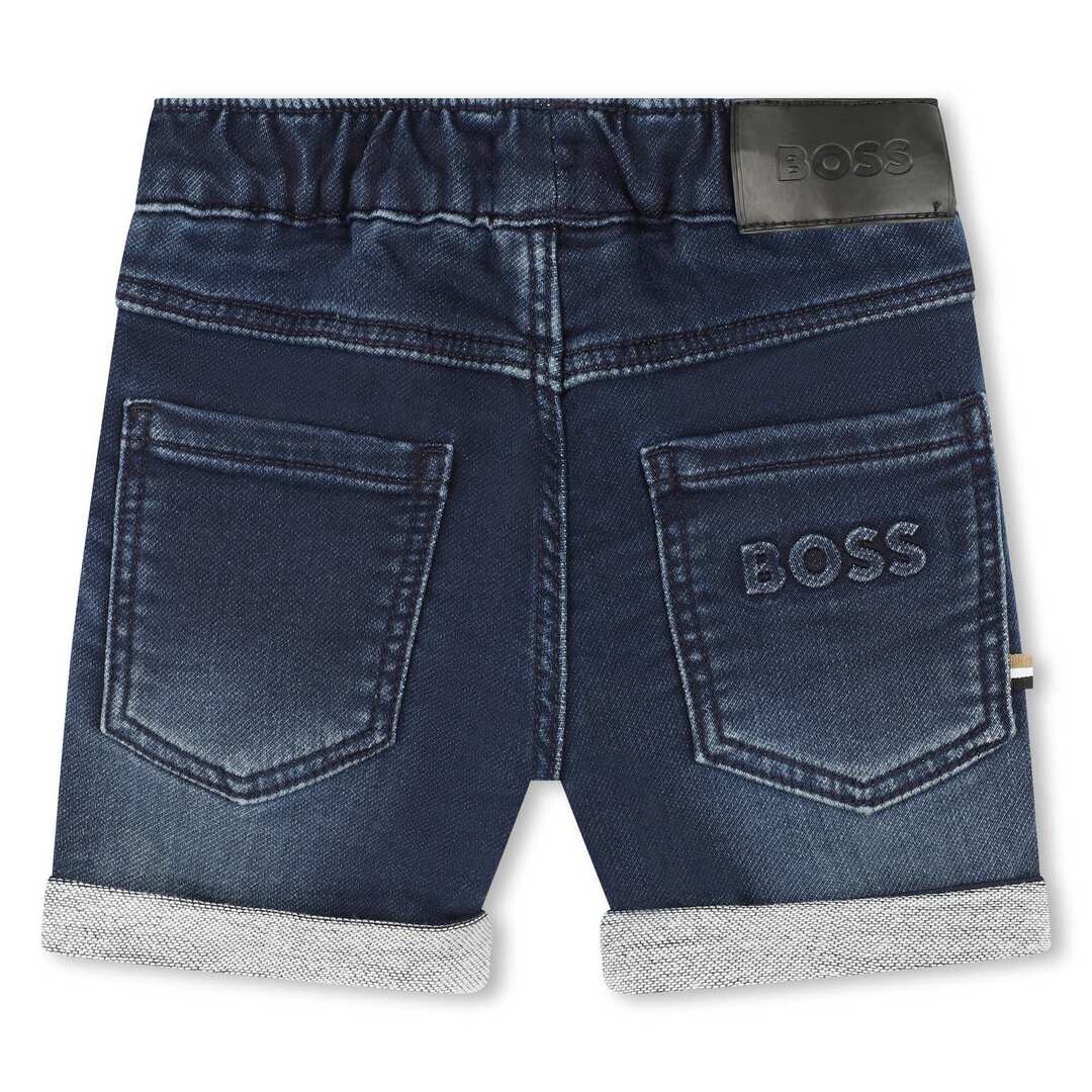 

Синие джинсовые шорты BOSS, синий