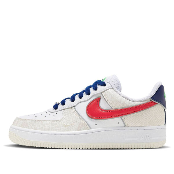 Кроссовки air force 1 '07 lx 'just do it - white university red snakeskin' Nike, белый