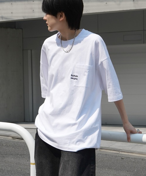 

Футболка оверсайз с коротким рукавом, вышивка 96thes, белый