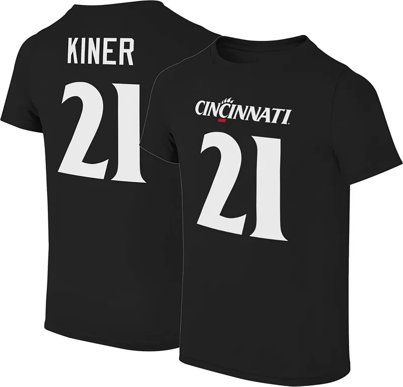 

Мужская ретро-брендовая футболка Cincinnati Bearcats Corey Kiner #21, черная футболка Retro Brand