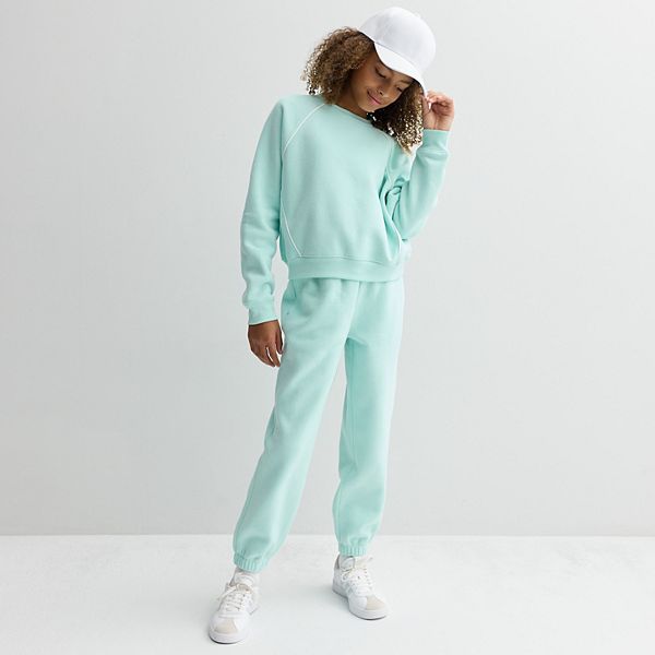 Детская флисовая толстовка с круглым вырезом для девочек 7-16 лет Tek Gear, Modern White — фото 4