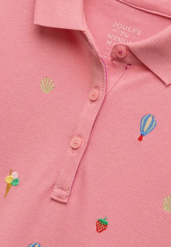 Поло-Рубашка стандартного кроя, повседневное платье Joules, Pink — фото 3