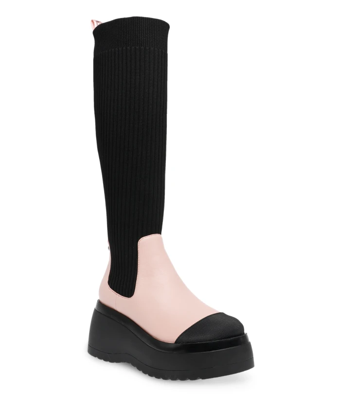Сапоги женские Steve Madden из искусственной кожи и ткани, розовый — фото 2