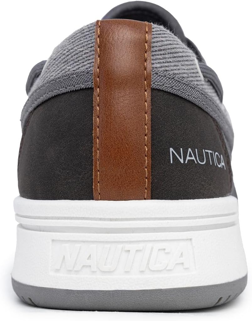Мужские повседневные топсайдеры Nautica, лоферы с мок-ноу и мягкой стелькой, кроссовки в морском стиле, Charcoal-ando — фото 3