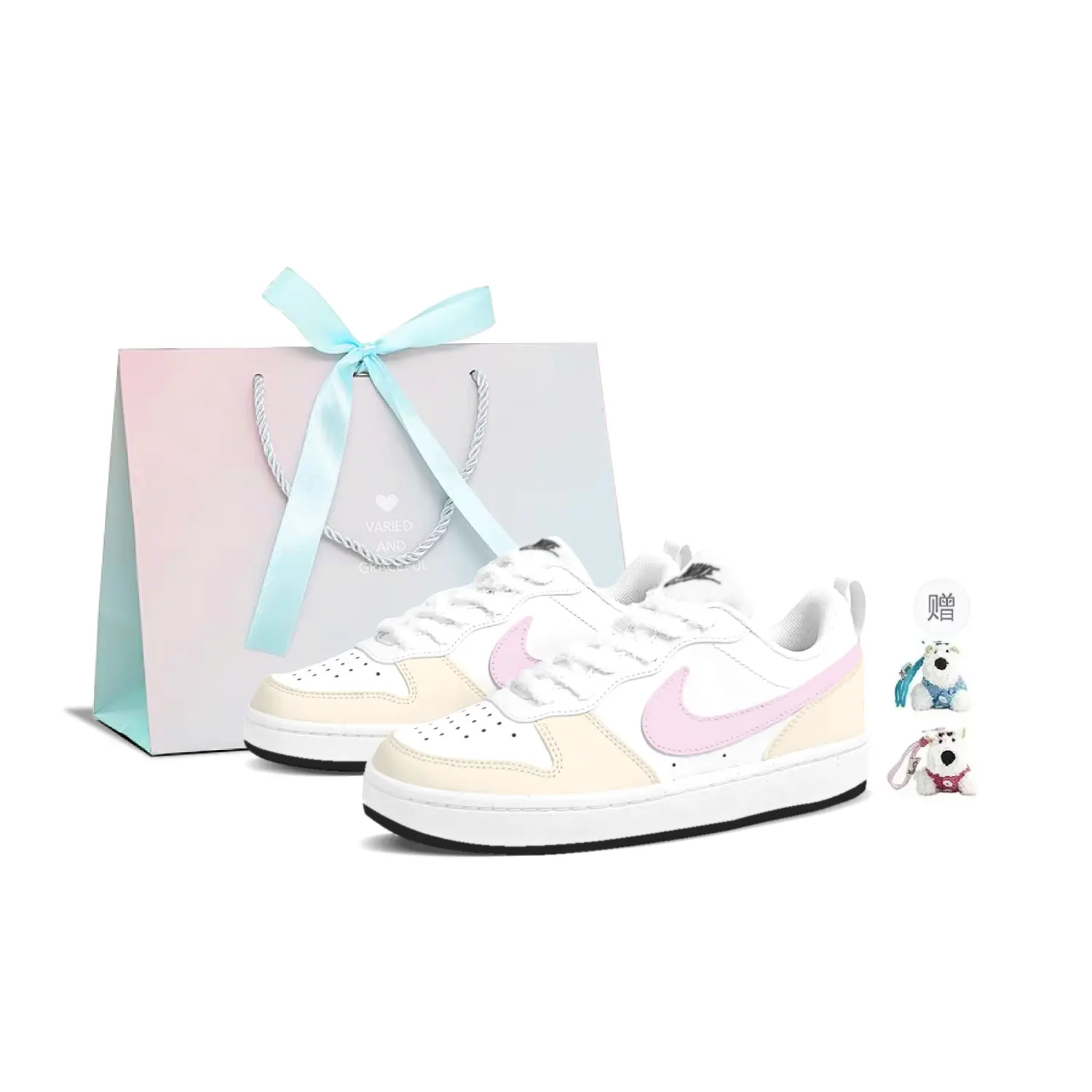 

Низкие детские кроссовки для скейтбординга Court Borough для подростков Nike, Custard Powder