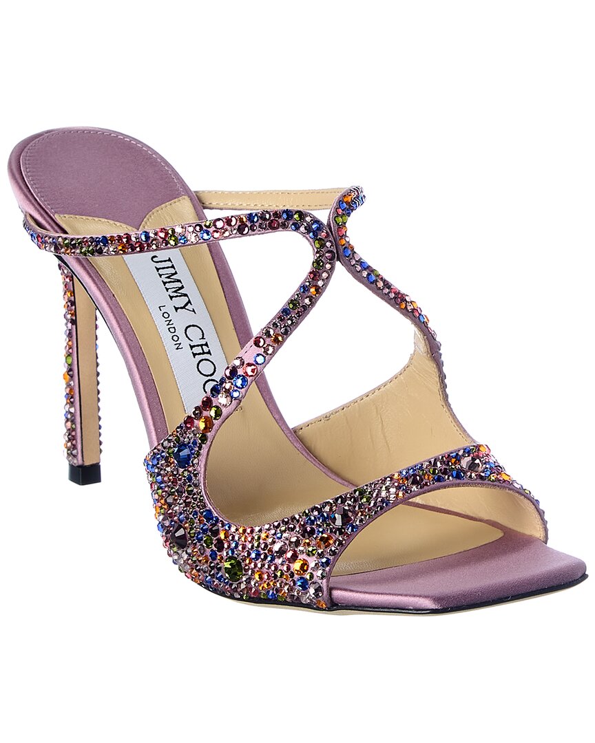 Jimmy Choo Anise 95 Glitter Sandal, розовый