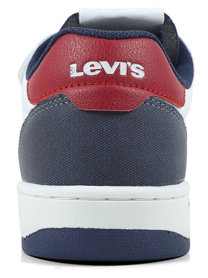 Кроссовки с цветовыми акцентами Levi's белый/темно-синий/красный — фото 4
