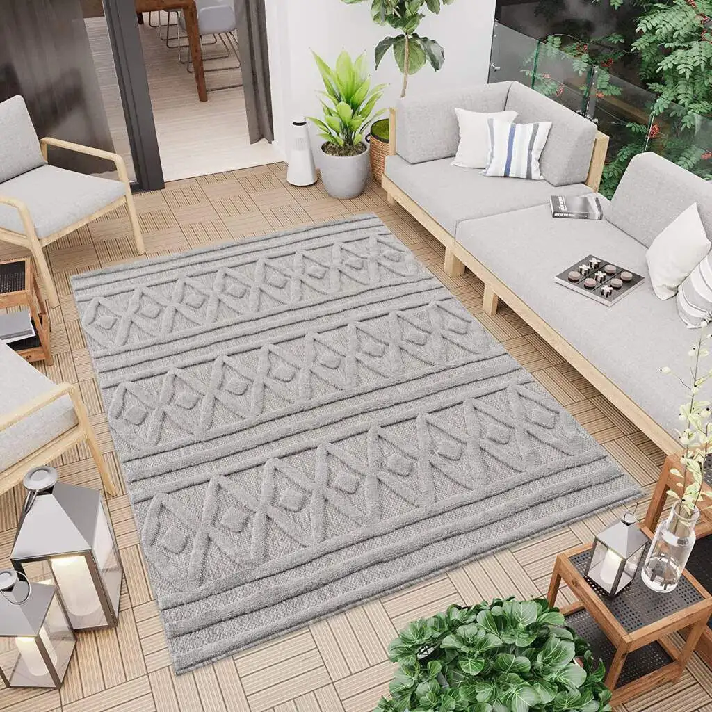 

Ковер Carpet City "Ковер для дома и улицы Santorini 58538 80х150 см, серый