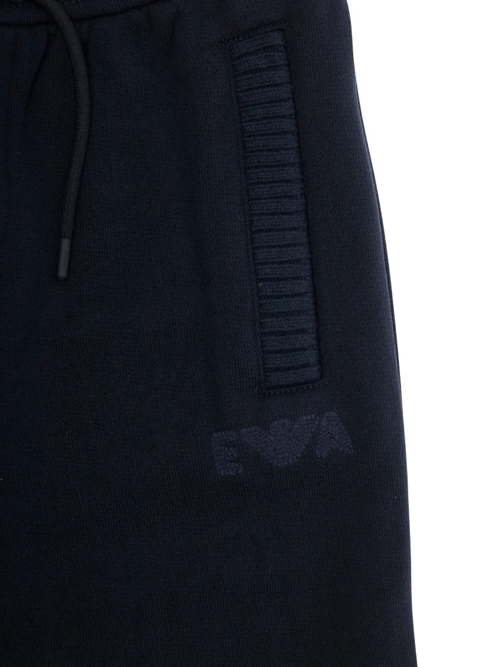 Спортивные штаны с ребристыми карманами и кулиской Emporio Armani Kids, синий — фото 3