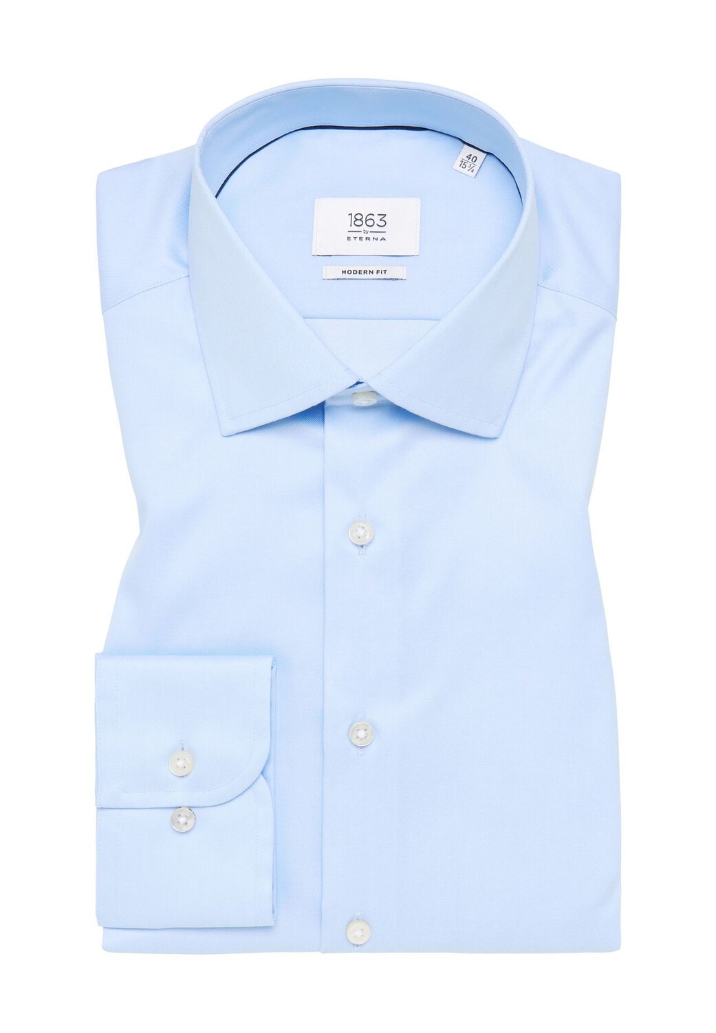 

Luxury Shirt Деловая рубашка, современный крой, саржа, мужская ETERNA, цвет 10 Hellblau