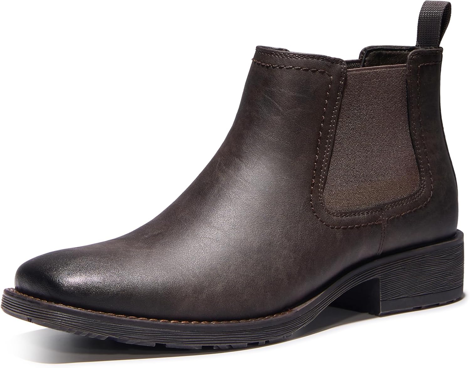 

Мужские ботинки Челси с квадратным носком, слипоны, ботинки на щиколотку, повседневная и деловая обувь для мужчин Truveld, серый/угольный