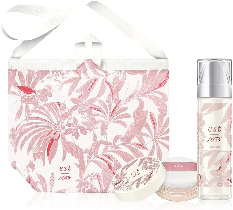 Набор для лица est The Lotion + Long Lasting Loose Powder Lucent Mini Limited Set с эко-сумкой