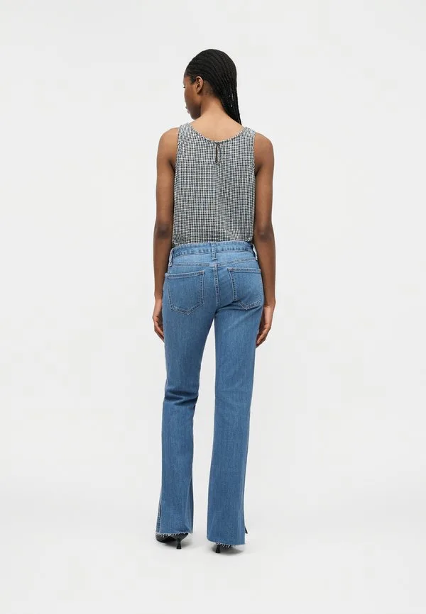 Длинные и облегающие джинсы-фланелевые расклешенные джинсы Gap, Medium Wash — фото 3