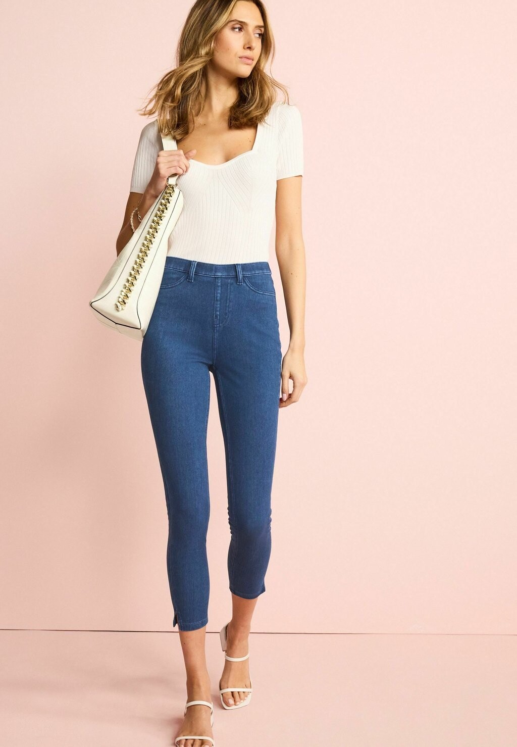 

Джеггинсы Cropped Next, цвет dark blue denim