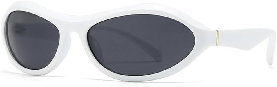 

Солнцезащитные очки в стиле панк «кошачий глаз» для женщин, винтажные овальные солнцезащитные очки в маленькой оправе для женщин, очки в стиле стимпанк MTZJH, C2whiteblack