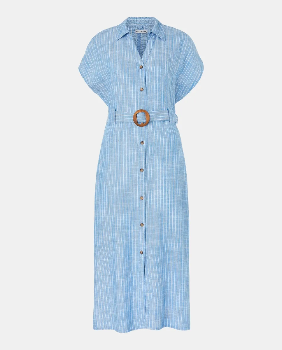 

Длинное платье-рубашка Easy Wear, синий