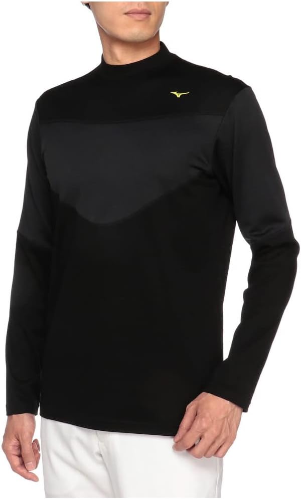 

Мужская футболка для гольфа Mizuno E2MAA021 с термозащитой и длинными рукавами, восстановительная одежда, рубашка с длинными рукавами, черная, размер XL, черная