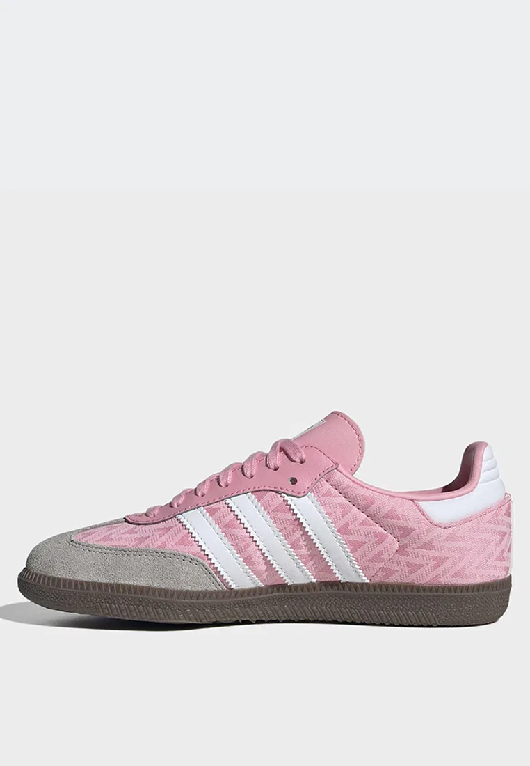 Кроссовки детские, Samba, Adidas, белый/светло-розовый — фото 4