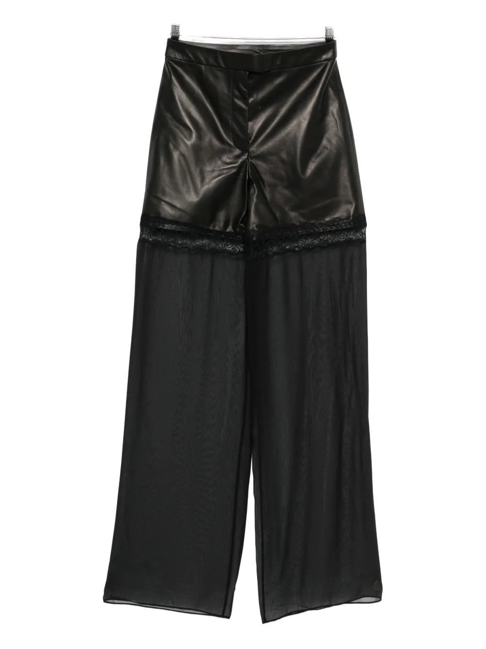 

Кожаные брюки-палаццо Nensi Dojaka, черный