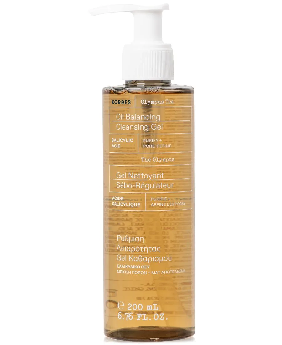 Гель для умывания Korres — Очищающий гель Olympus Tea Oil Balancing Cleansing Gel