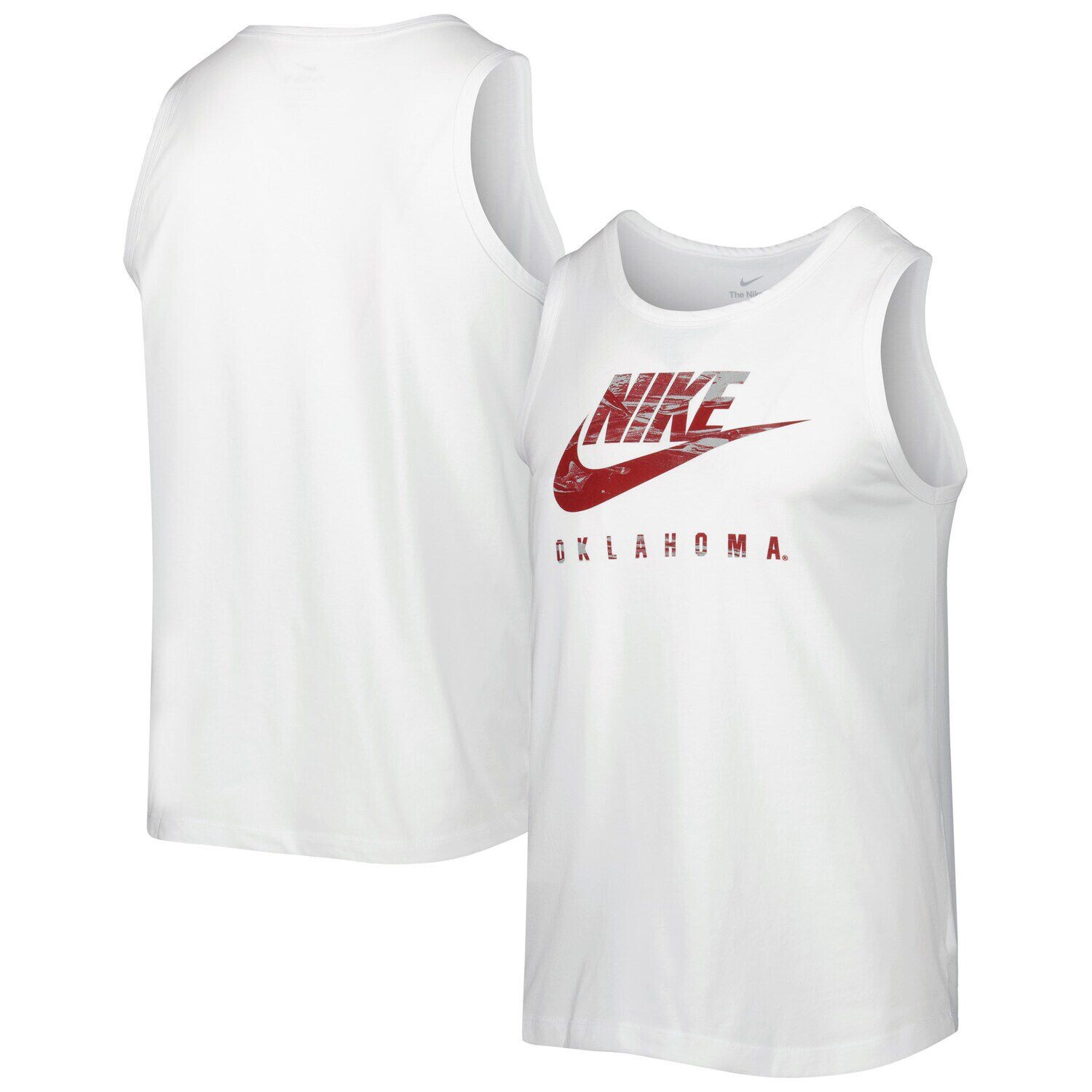 

Мужская белая майка Nike Oklahoma Earlys Spring Break Futura Performance