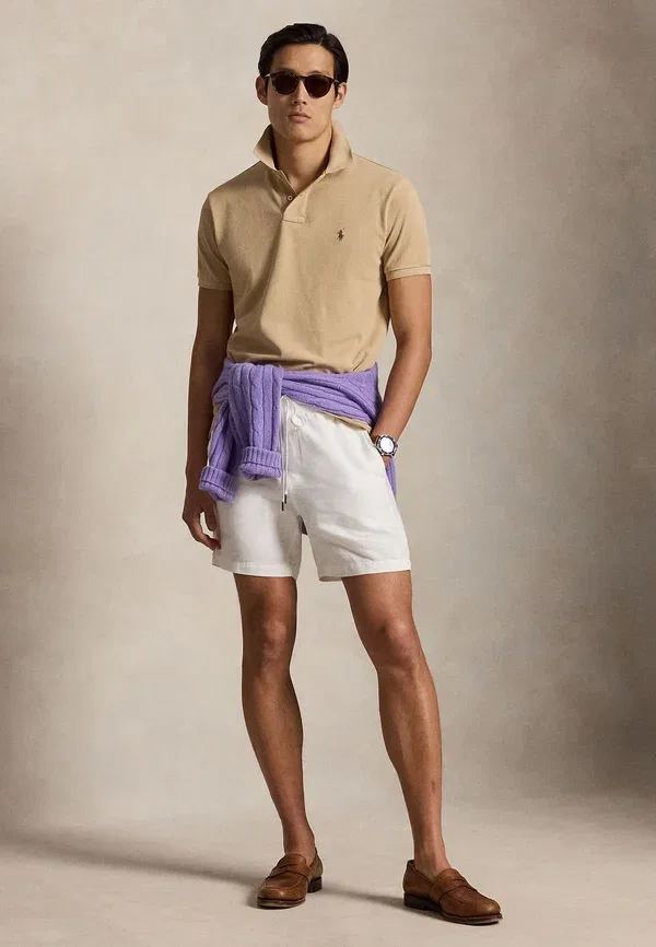 Поло сетчатое Polo Ralph Lauren, цвет хаки винтажный — фото 2