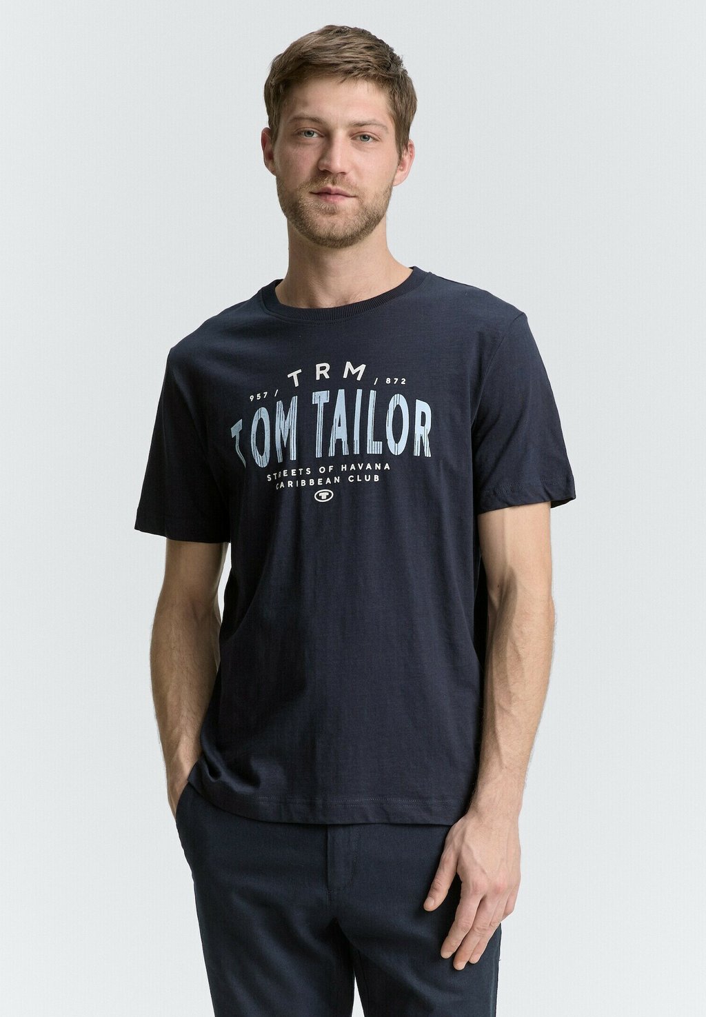 

Футболка с принтом SLUB TOM TAILOR, темно-синий