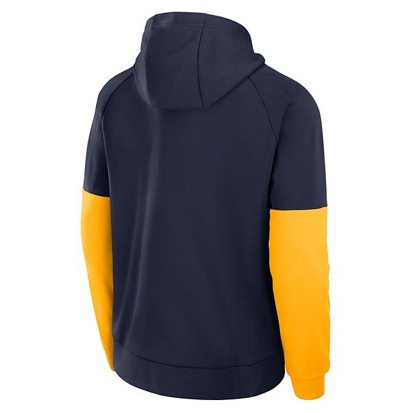Мужской синий худи West Virginia Mountaineers для фитнеса Nike — фото 4