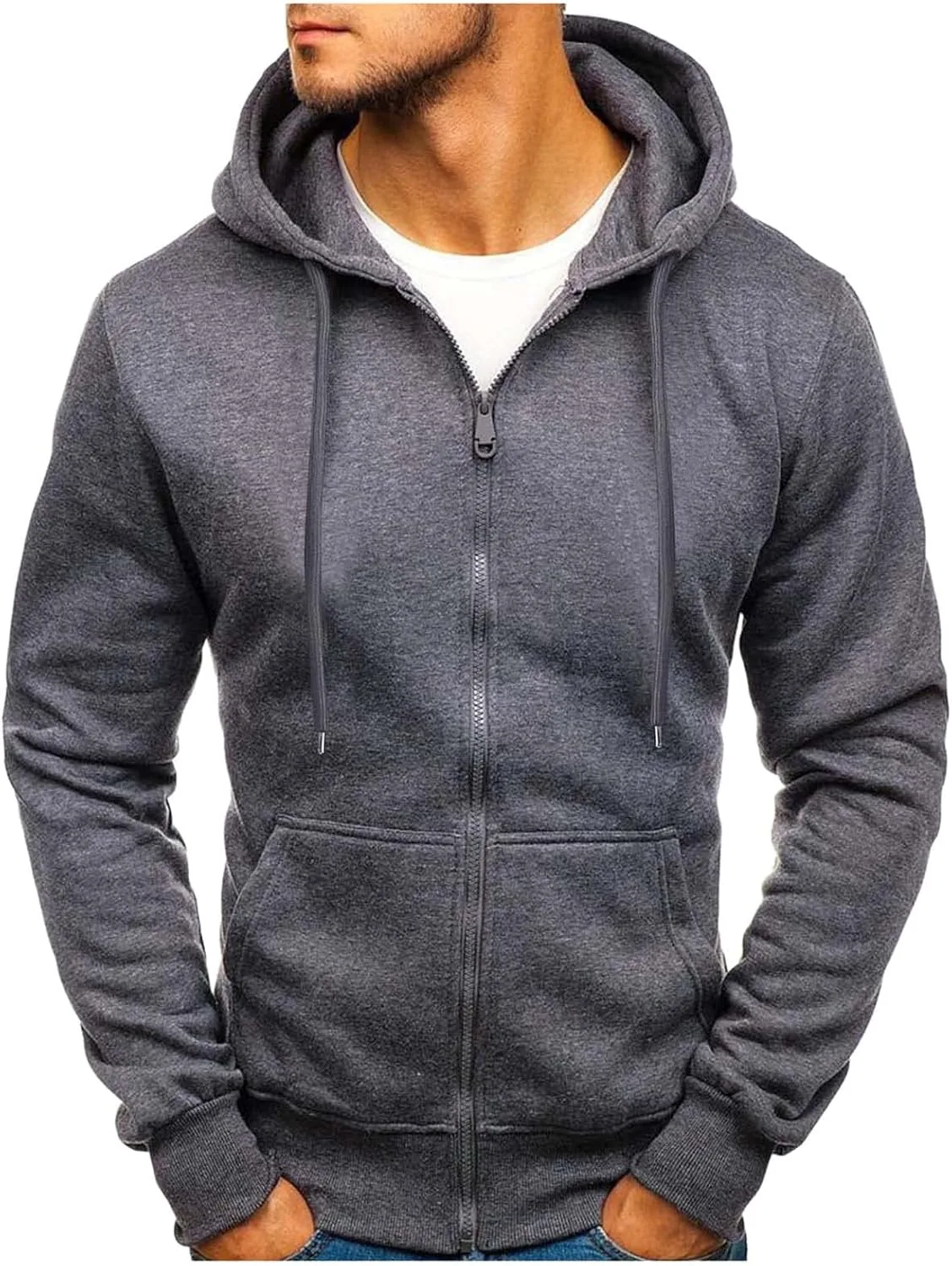 

Толстовка с капюшоном на молнии для мужчин, оверсайз, легкая