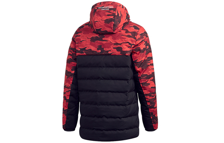 Adidas Куртка пуховая Манчестер Юнайтед Театр Мечты, Black Red — фото 3