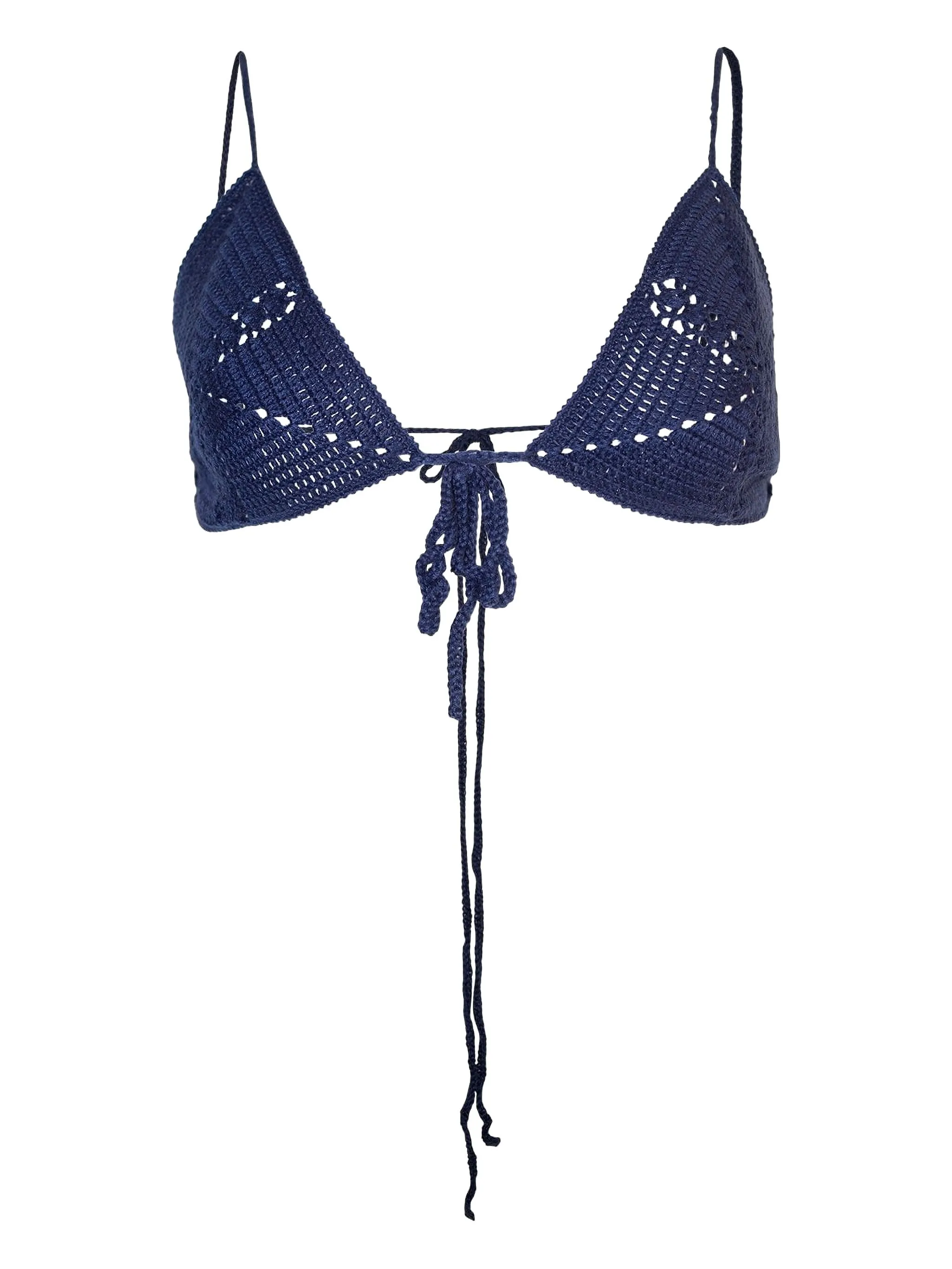 

Треугольный бюстгальтер крючком Alejandra Alonso Rojas, синий