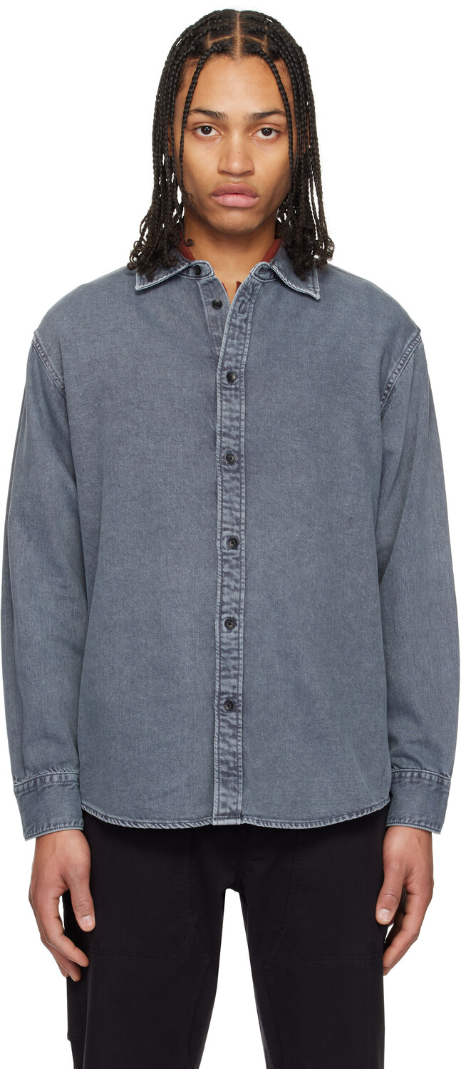 

Серая джинсовая рубашка Matthew rag & bone