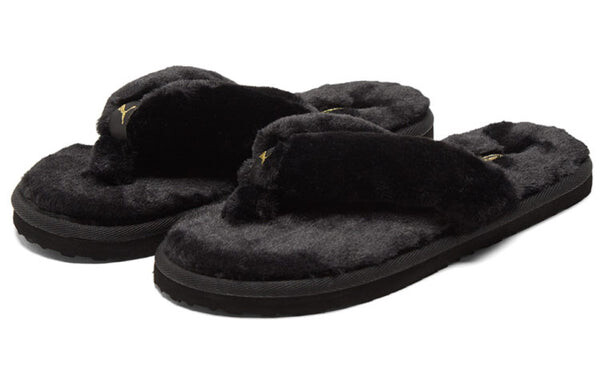 Тапочки fluff flip slide 'black team gold' Puma, черный — фото 3