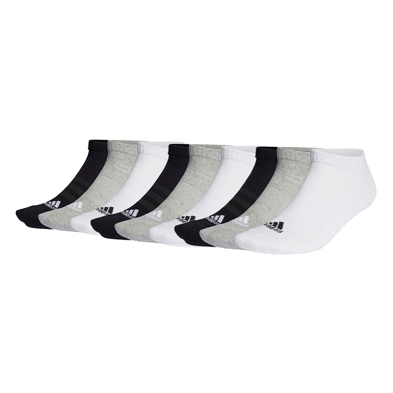 

Низкие носки унисекс 9 Double Loads Adidas, черный/белый/серый