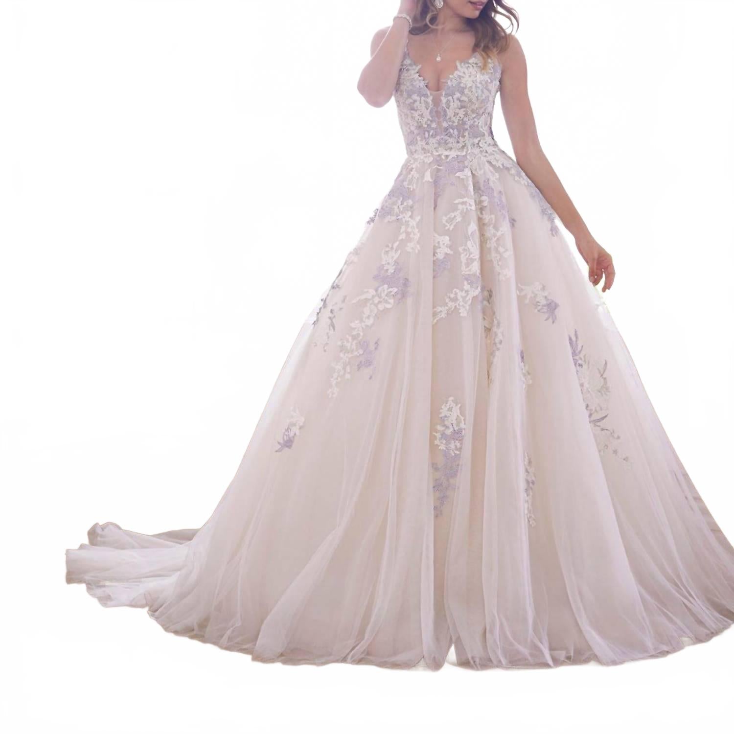 

Танзанитское свадебное платье в цвете слоновая кость/мокко Sophia Tolli