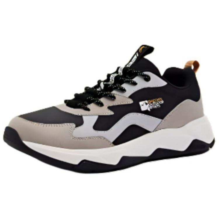 

Амортизирующие износостойкие низкие кроссовки для бега мужские черные QIAODAN, черный/пемза