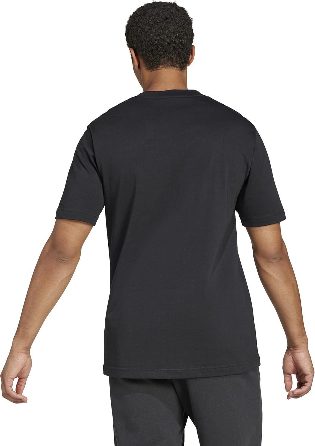 Футболка Adidas ECQ96 Essentials Single Jersey Big Logo с коротким рукавом, черно-белый — фото 2