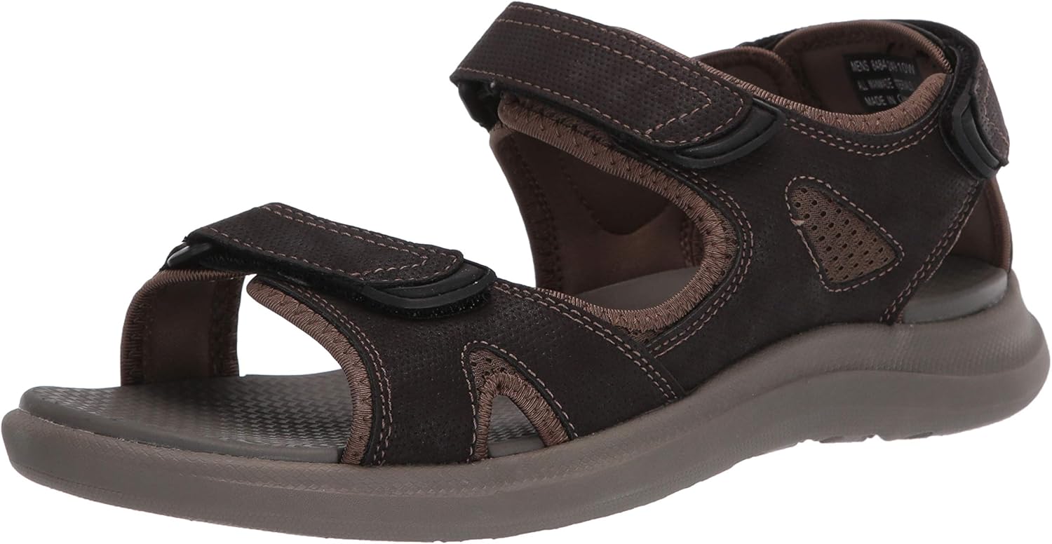 

Мужские сандалии Nunn Bush Rio Vista с 3 ремешками для воды, коричневый