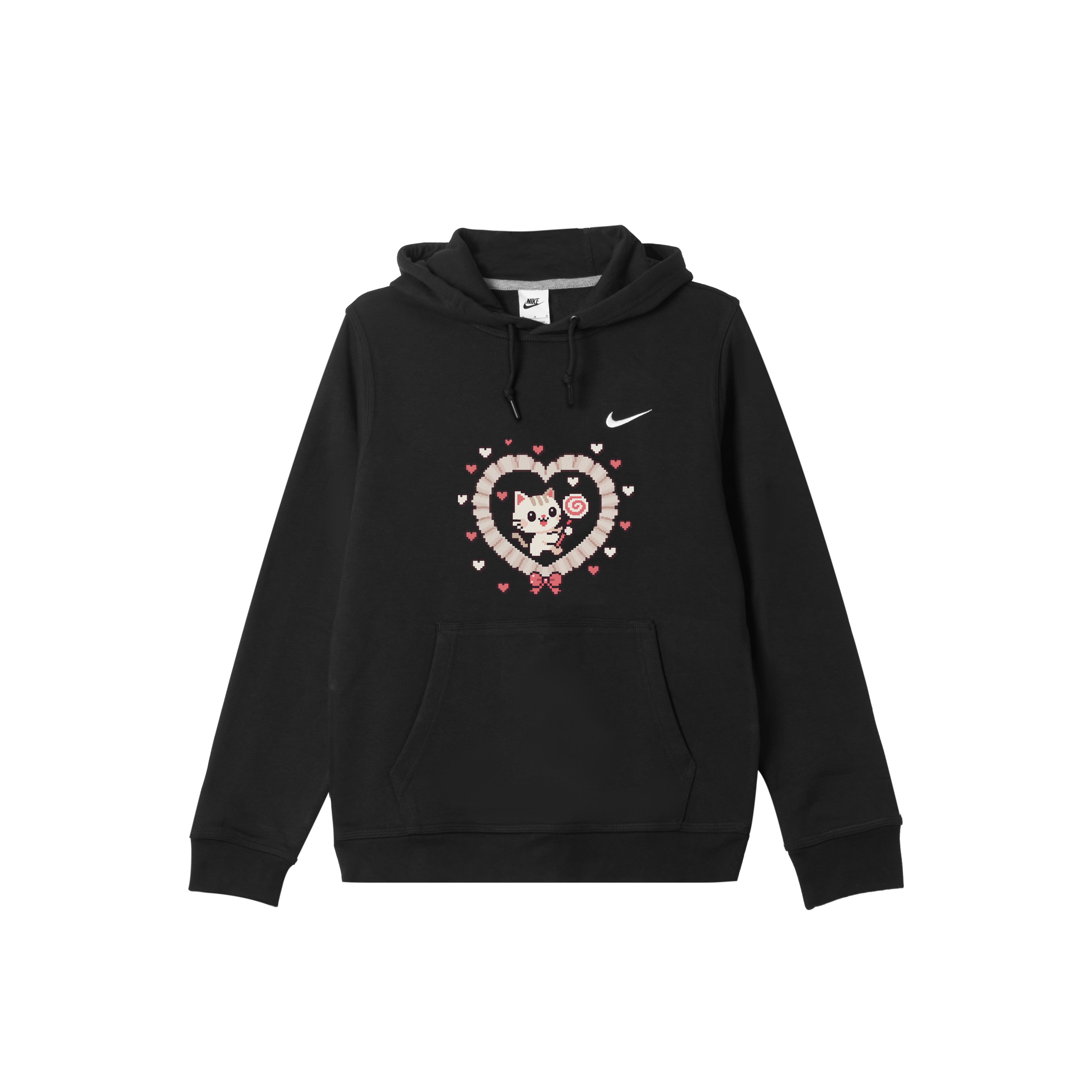 

Nike Мужская толстовка Club с капюшоном, черная, средней толщины