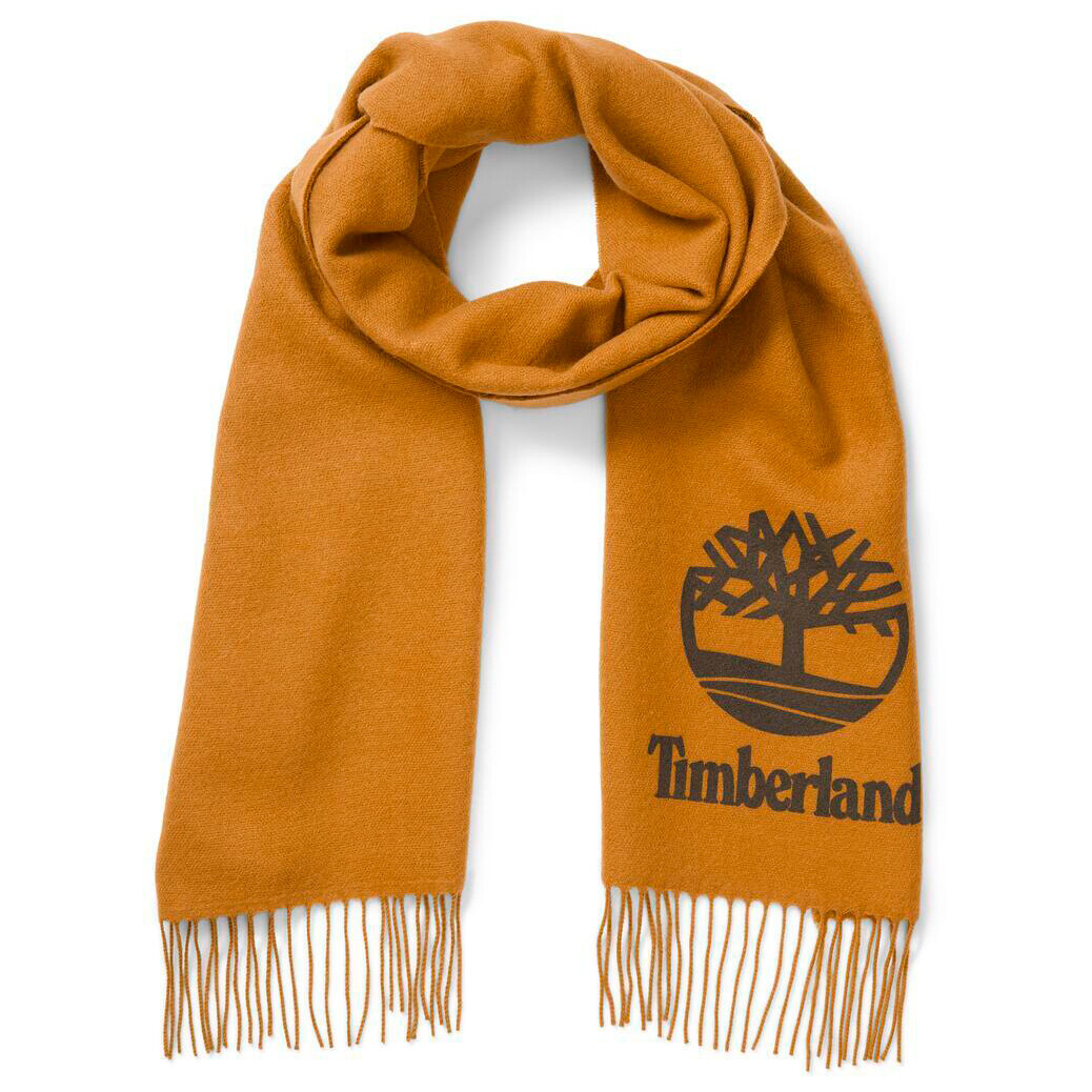 Шарф Timberland Yarn Dye Scarf with Printed Logo, цвет Wheat